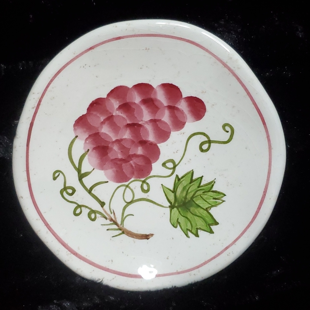 DesignPac Inc. 5" Dessert/Display Plate-small-Purple/Green-EUC